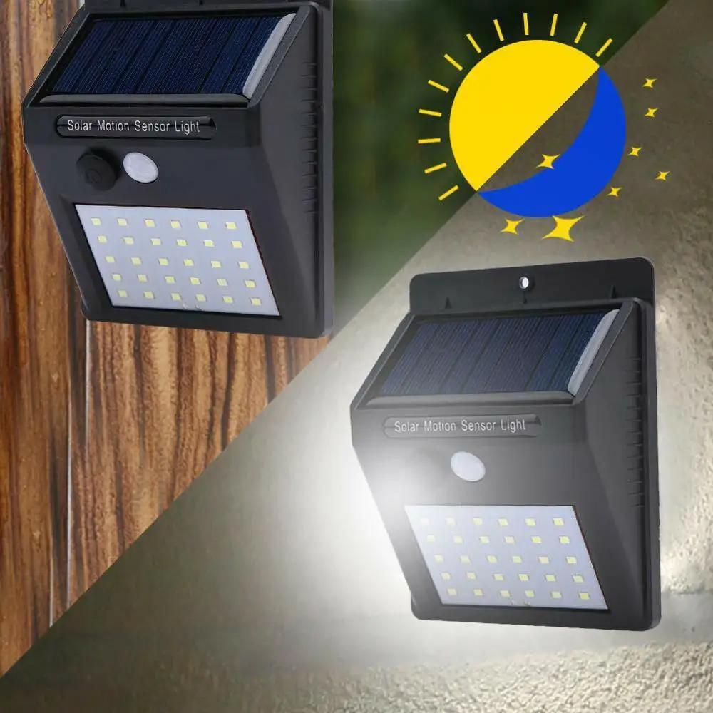 1/2/4pcs Waterproof LED Solar Light Motion Sensor Outdoors Garden Light Decoration Fence Stair Pathway Yard Security Solar Lamp Dropshipping