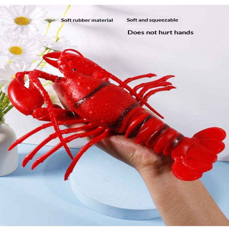 Non Toxic Soft Pvc Squeaky Crab Lobster Toy Realistic Sound For Kids Bath Time Pretend Play