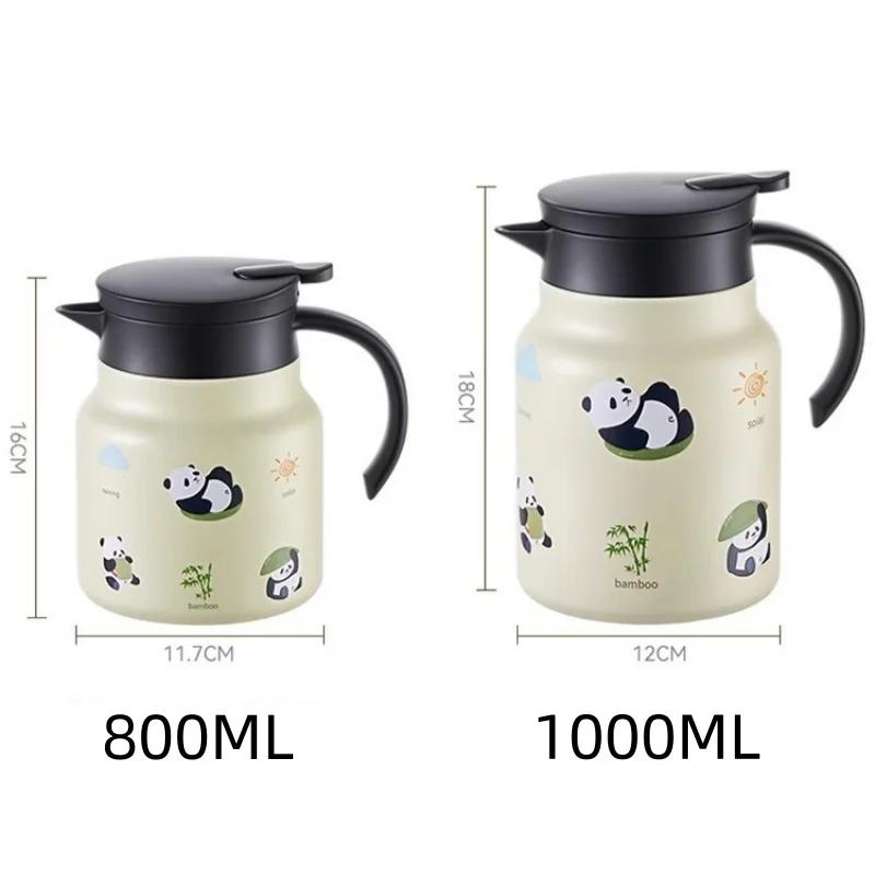800/1000ml Edelstahl Isolierte Teekanne Haushalt Auslaufsicher Wärmedämmkessel Teezubereitungskessel Küchenteegeschirr