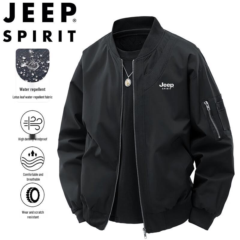 JEEP SPIRIT Men's Spring/Autumn Baseball Collar Outdoor Jacket