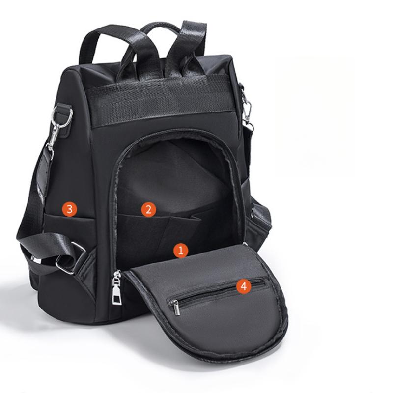 Apsauga nuo vagystės Mada Laisvalaikis Kelionės Atspari dilimui Kuprinė Moteriška Oksfordo audinio Gėlių siuvinėjimas Mokyklinė kuprinė Kuprinė mergaitėms