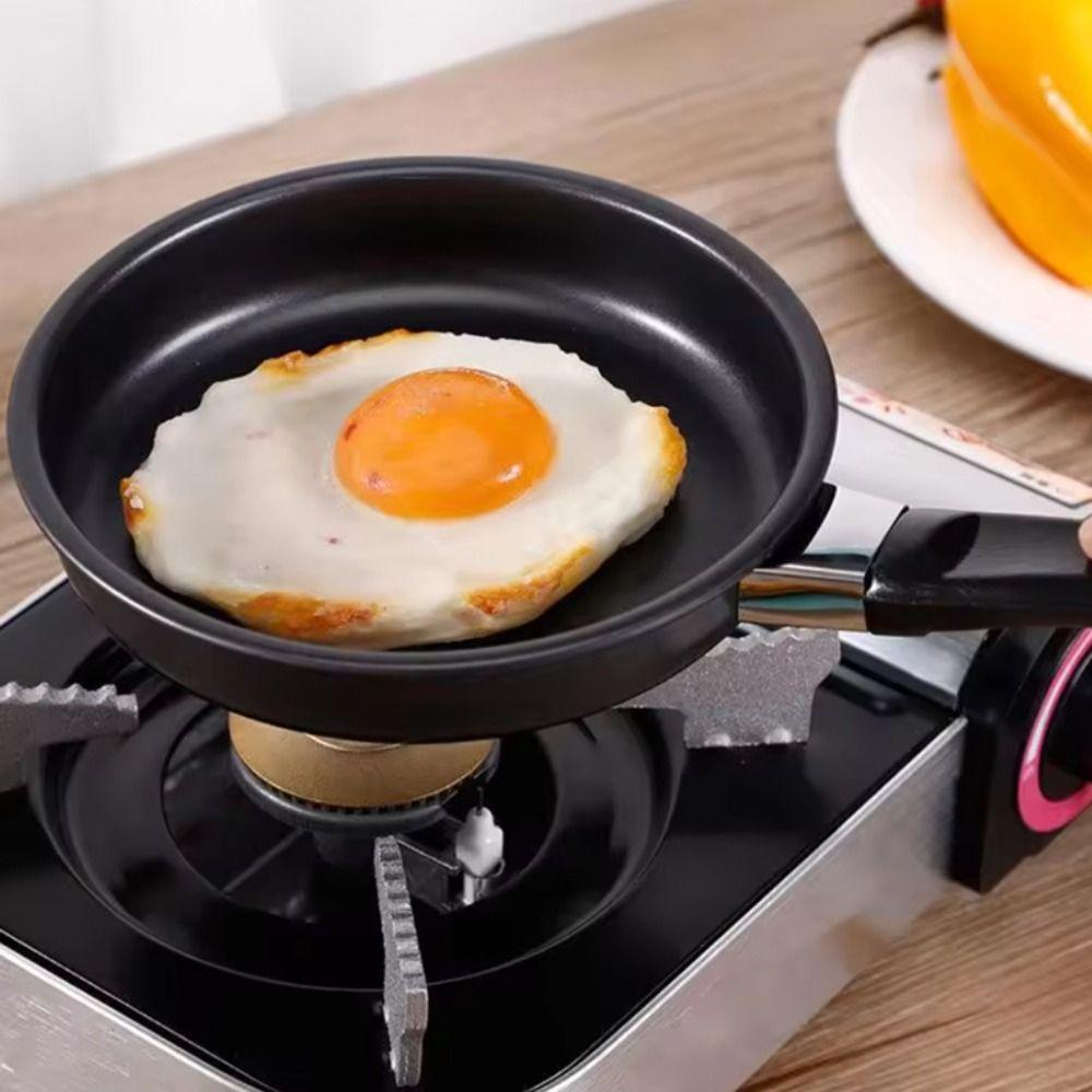 14/16/18cm Mini Frying Pan Flat Bottom Pancake Pan Steak Skillet Omelette Pan  Breakfast