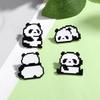 Pixel Style Cute Panda Brooch Adorable Sweet Enamel Drop Oil Alloy Badge for Student Backpack Clothes Decoration Cute Cartoon Accessory