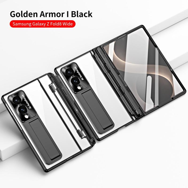 Galaxy Z Fold8 Ultra Protective Case With Full Coverage Electroplated Transparent Shell Integrated Kickstand