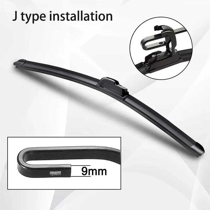 For Citroen C3 MK1 2002-2009 Car Wiper U-type Soft Rubber Boneless Wiper HD Quiet Durable Automotive Wiper replacement three rub