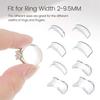 32pcs Ring Size Adjuster Pads Invisible Silicone Ring Sizer Reducer for Loose Rings Secure Fitting Accessories Stopping Slip-off