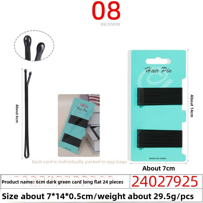 Black Steel Wire Hair ClipsHair Accessories Flow-painted One-piece Clips Small Hair Clips for Girls' Broken Hair