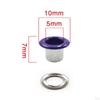 100 Pieces Grommets Metal Eyelets Round Shape Multifunction 5mm Tiny Grommet for Belt Clothing