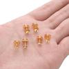 2Pcs Copper Bowl Shaped Imitation Needle Earrings For DIY Jewelry Making Craft Accessories
