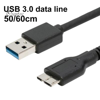 כבל מתאם סנכרון נתונים USB 3.0 A זכר ל-Micro B זכר עבור דיסק קשיח נייד SSD
