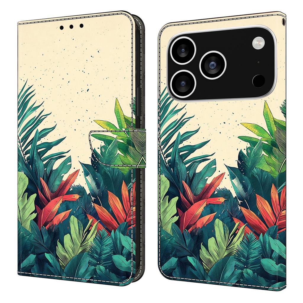For iPhone 17 Pro Max Wallet Case Pattern Printing PU Leather Flip Stand Phone Cover