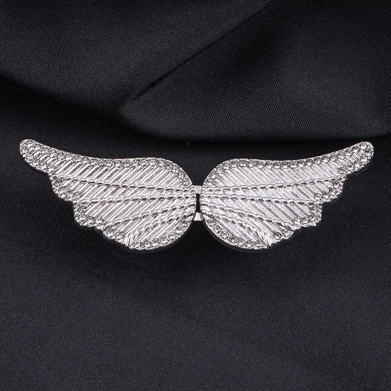 1 Set Rhinestone Wings Buckle Pant Waist Tightener Detachable Waist Buttons Pins Belts Accessories Pants Clips No Sewing