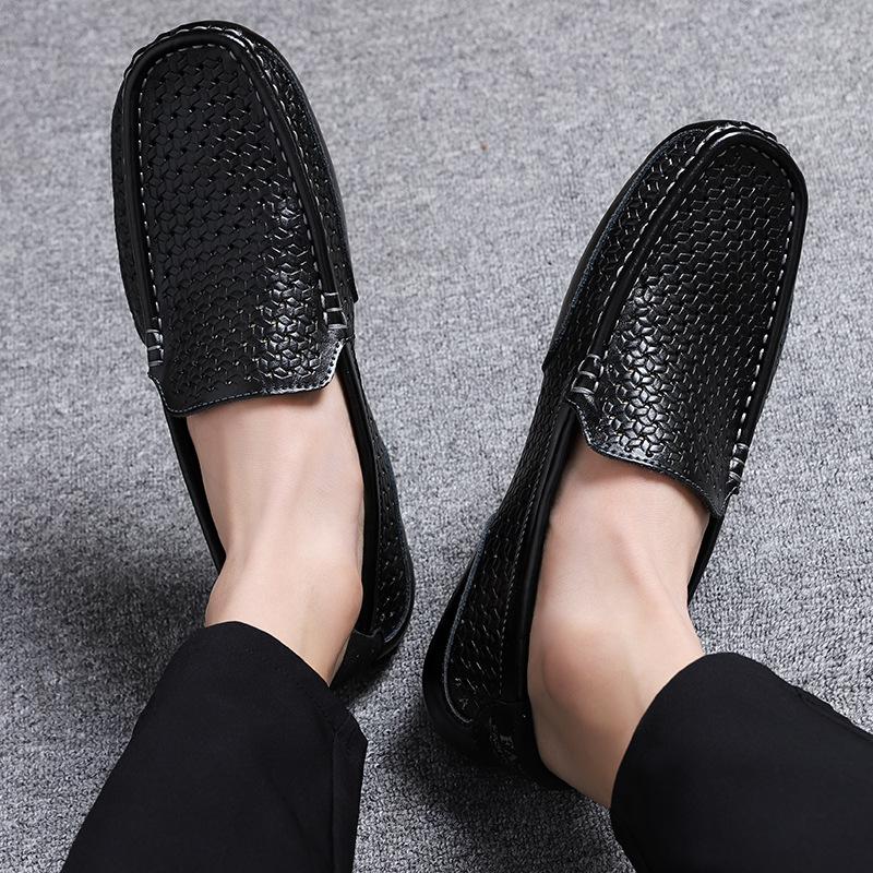 Hollow Loafer Shoes In Spring and Summer Men Breathable British  Driving Shoes.