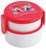 Skater Bento with Microwave Box, Antibacterial, 2-Tier, Round, Fork, 500ml, Safe, Peko-chan Design, ONWR1AG-A