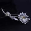 SUYU Retro Two Tone Women's Luxury Brooch Simulation Zircon Brooch Micro Inlaid Zircon Personalized Pin