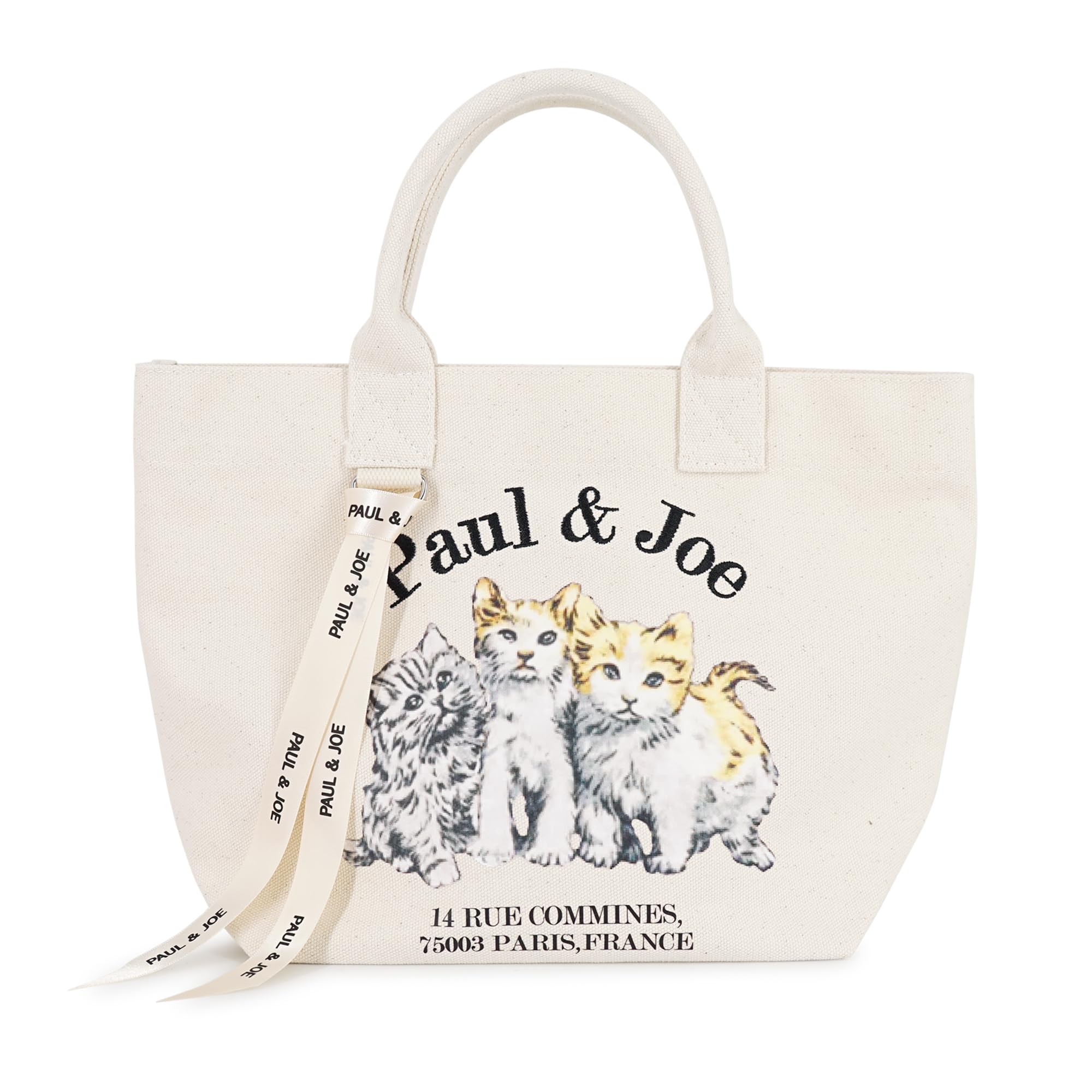 

ACCESSOIRES Cat Print Mini Tote Tote Bag Canvas Tote Mini Bag Three Cats Canvas Canvas Bag Cat Print Nunet [Paul & Joe]