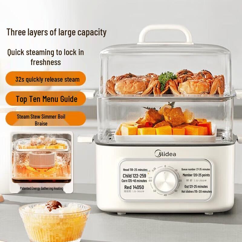 Midea Multifunction Electric Steamer & Cooker CN plug (adapter included)
