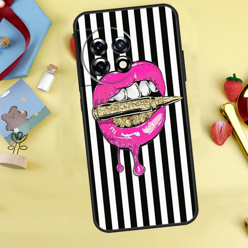 Sexy Lips KISS Cover For OnePlus 12 12R 13 13R 11 10 Pro 8T 10T OnePlus Nord CE 2 3 4 Lite N30 N20 N10 Case
