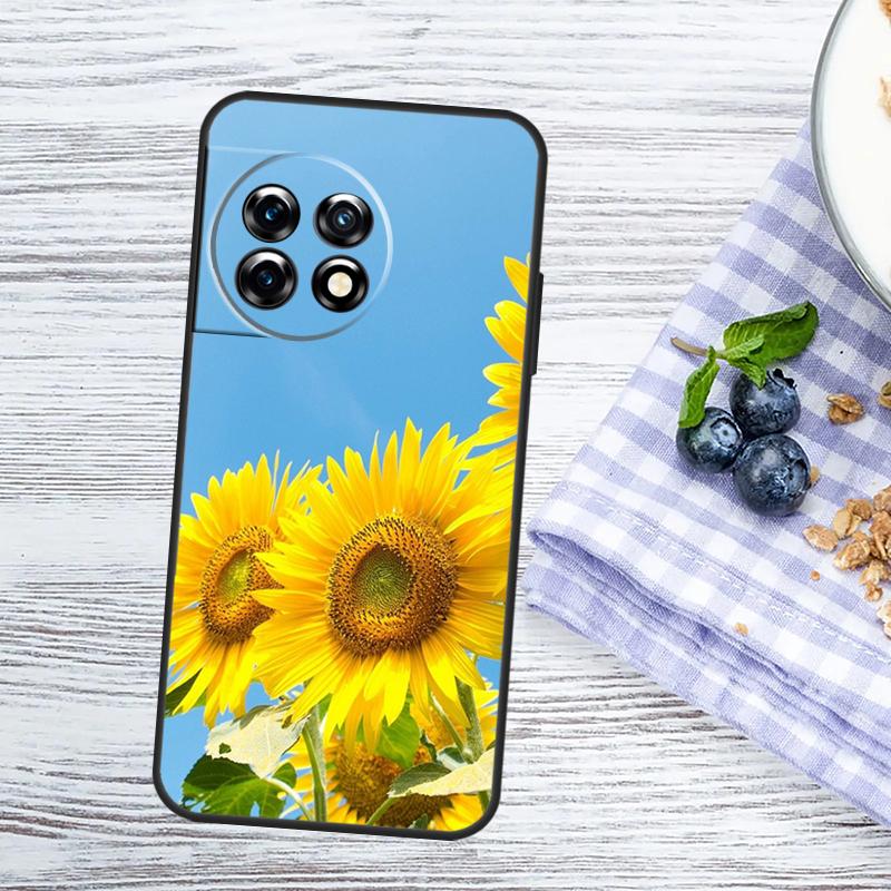 Sunflower  Floral Case For OnePlus Nord CE 5 2 3 4 Lite N20 N30 OnePlus 10T 13T 13R 12R 15R 10 11 12 13 15 Cover