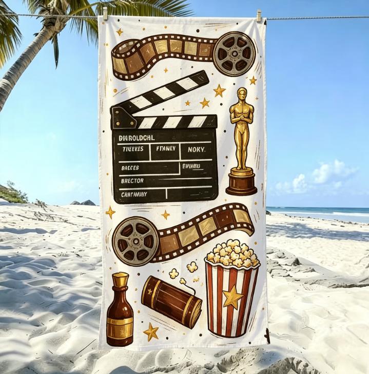 Whimsical Wizardry Beach Towel, Microfiber Sand Free Quick Dry, Magical Potion & Spell Print, Soft Absorbent for Summer & Pool
