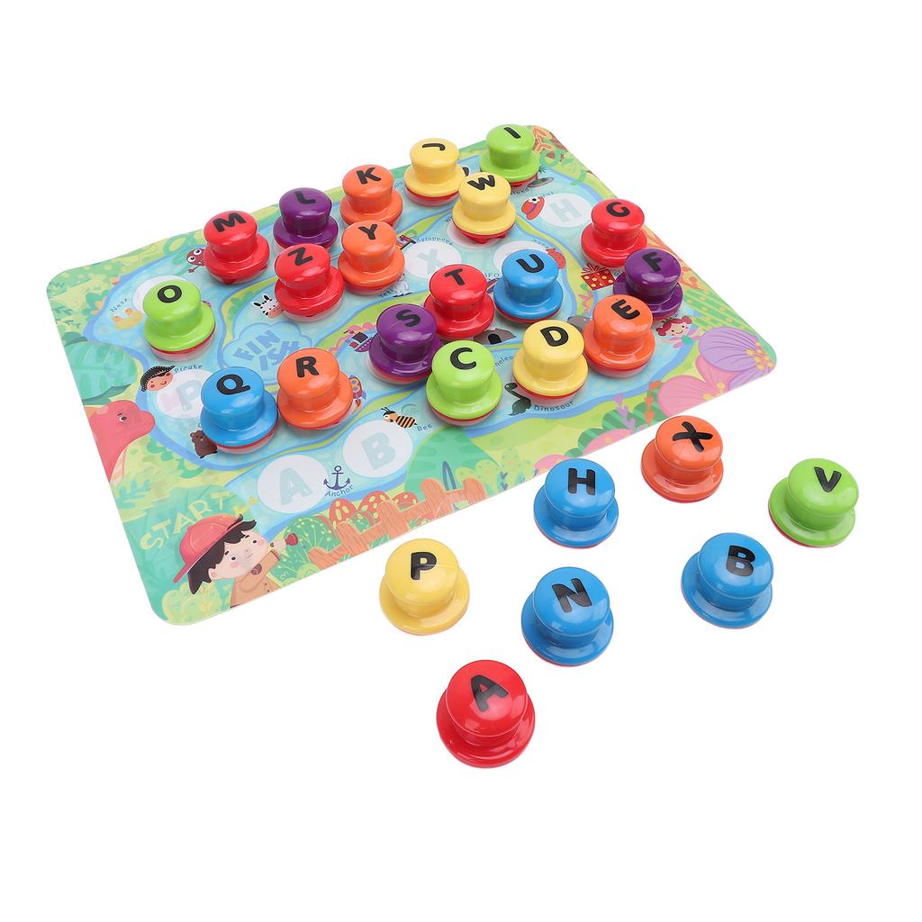 Alphabet Playdough Stamp DIY Clay Stamps Children Educational Toy with Activity Playmat