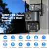 10K 20MP WiFi IP Camera 20X Zoom Four Lens Three Screen PTZ Cameras Outdoor 16MP 8K Video Surveillance Cam CCTV Security Camera