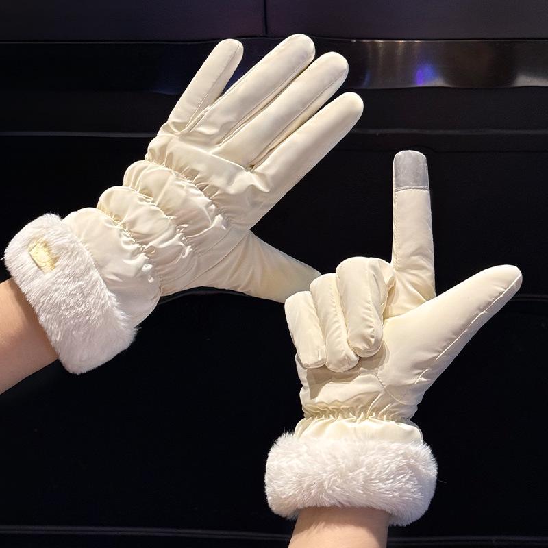 Women's Warm Winter Gloves 2025 - Thickened, Velvet-Lined, Windproof, Waterproof, Touchscreen-Compatible.