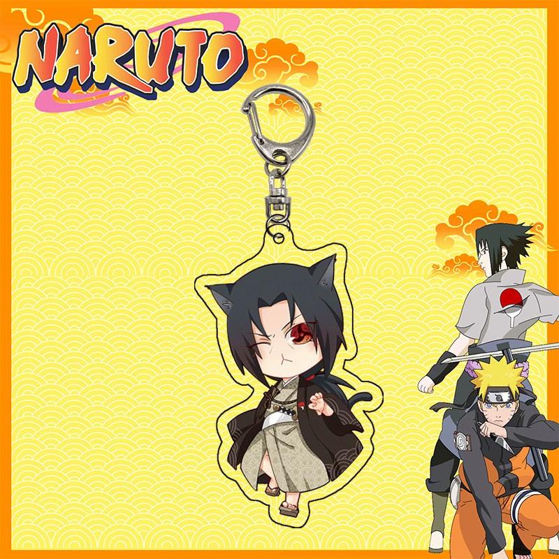 Anime Naruto Akryl nyckelring tillbehör Uzumaki Naruto Tecknad nyckelring