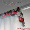 2pcs,Curtains Christmas Ornaments Snow Festive Chic Curtains Semi-Sheer Curtains Decorations Inside Suitable for Living Room,