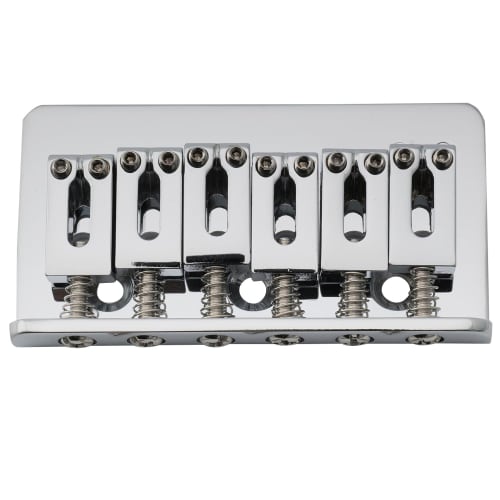 Musiclily Pro 10.8mm Modern Style Hardtail Fixed Bridge for Imported Strat/Telecaster Electric Guitars, Chrome