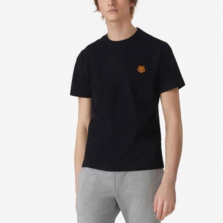 KENZO T-Shirts Men's Black Crew Neck Moderate FA65TS0034SJ-99