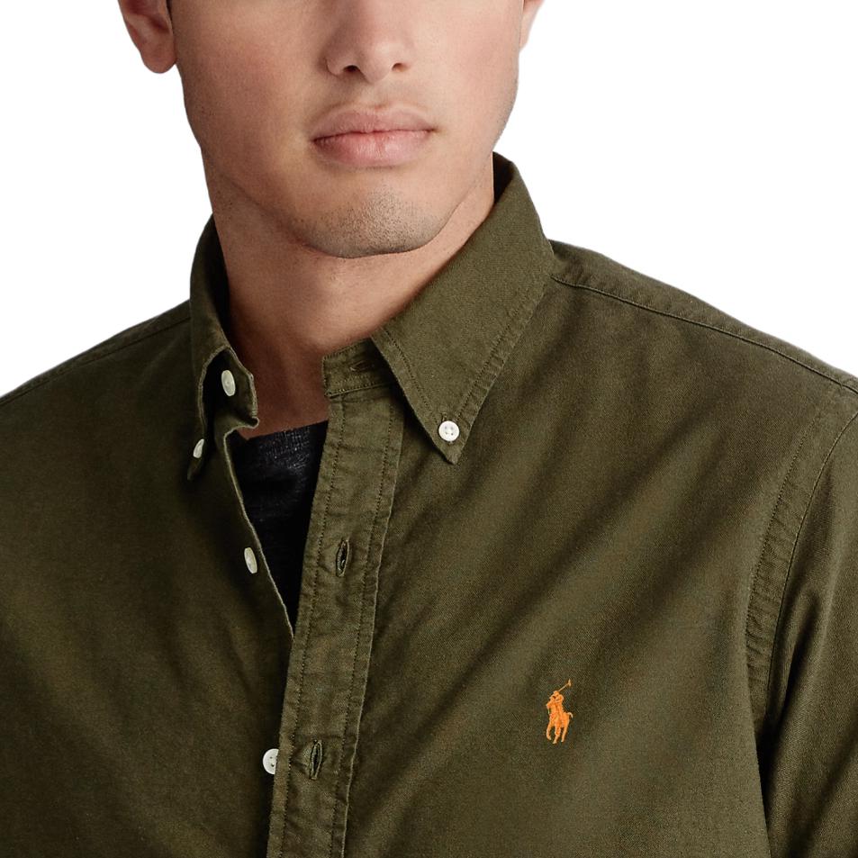 Polo Ralph Lauren SS26 Logo Embroidered Single-Breasted Long Sleeve Oxford Shirt Classic Edition Men shirts 710761429-001