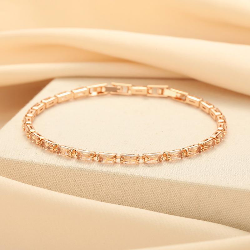 

Champagne Gold Oblong Bangle, Vintage-Inspired Sweet Romance 1