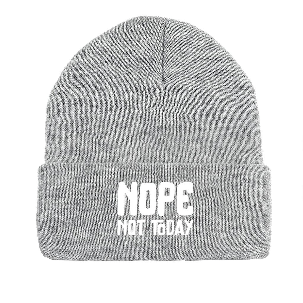 “NOPE Not Today” Print Winter Hats Unisex Warm Hat Beanie Skullcap Autumn Slouchy Knitted Cap Beanie Ideal Choice For Cycling