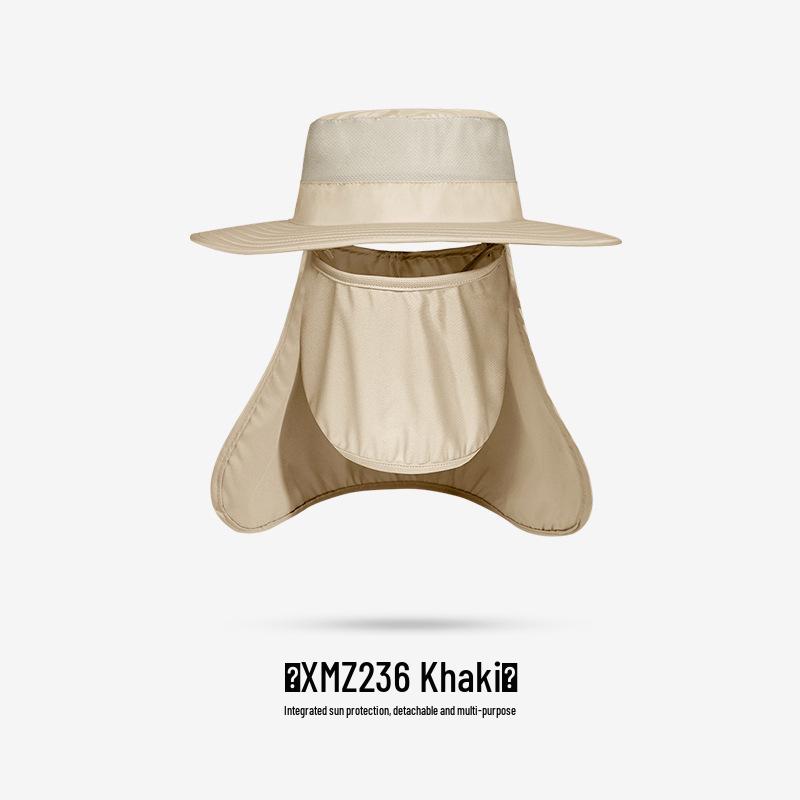 Unisex Summer Fishing Hat with Large Brim and Detachable Top