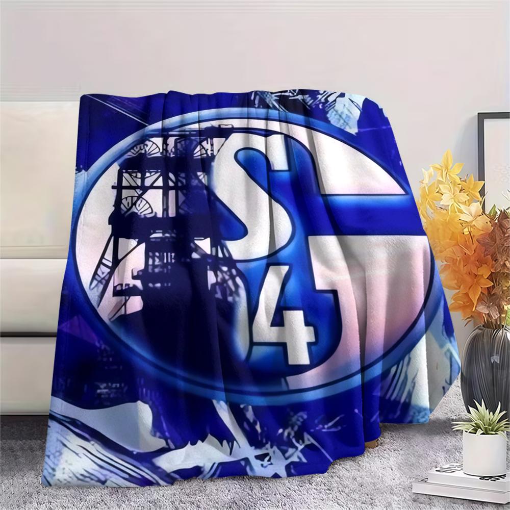 1 ks Flísová deka s potiskem Schalke 04, Vysoká kvalita, Pohodlná pro všechna roční období, Domácí dekorace, Teplo a pohodlí, Perfektní jako vánoční dárky147