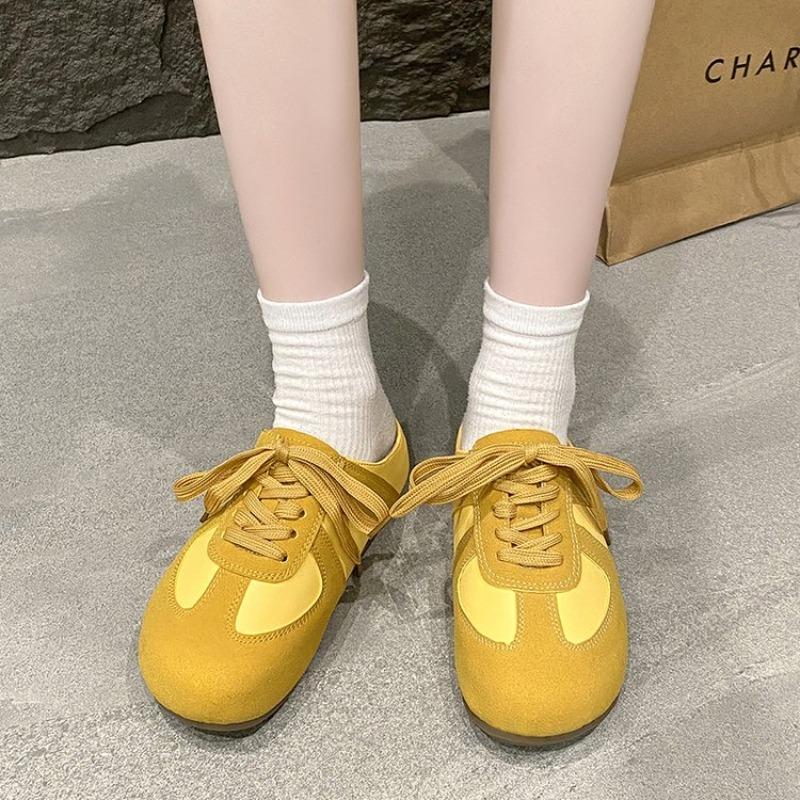 Fashion Careaymade-Genuine Leather Big Size Women's shoes,Soft Soled Frosted Shoes Flat Casual Board Shoes Comfortable Single Shoes