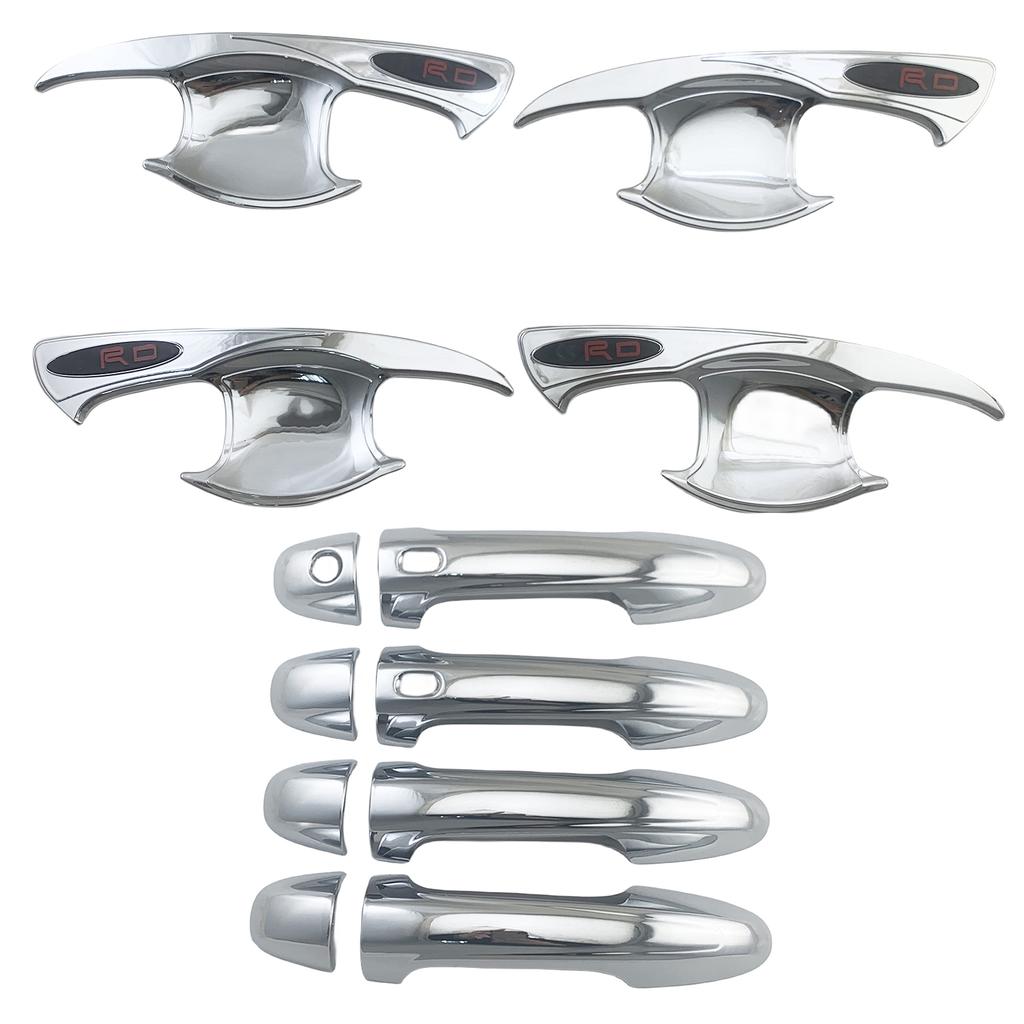 ABS Chrome Car Accessory 2016 2018    For Toyota Hilux Revo Fortuner Innova Door Handle Bowl Covers Trim Paste Style