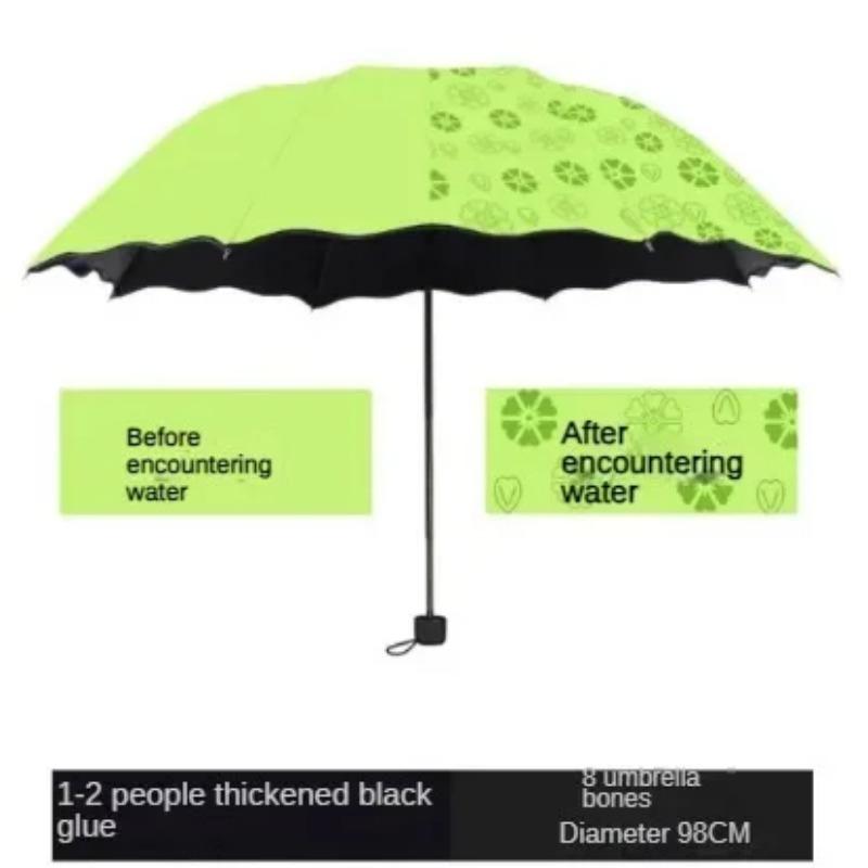 

Портативный зонт, креативный зонт с цветением воды, зонтик с рюшами от солнца и дождя, ветрозащитный, УФ-защитный, ручной виниловый зонт