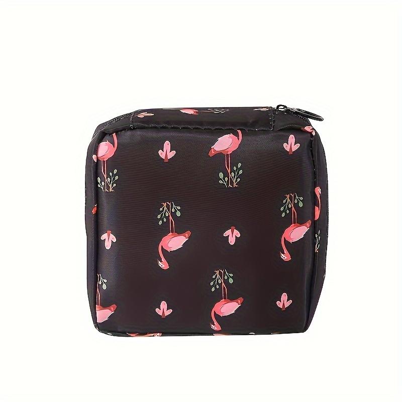 Cute Cartoon Girl Sanitary Napkin Storage Bag Portable Travel Pouch Large Capacity Sanitary Pad Organizer Travel Cosmetic Storage Data Cable Organizer