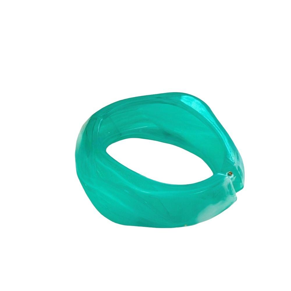 Vintage Style Wide Bracelet Colorful Smudging Geometric Bangles Acrylic Wristband Fashion Jewelry
