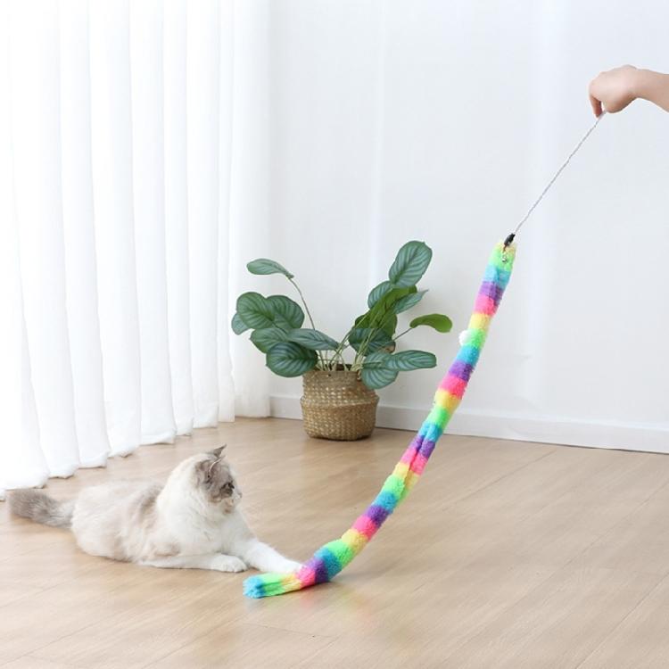 Cat Toy Teaser Wand with Bell Plush Toy Gift for Kitten Playing Exercising