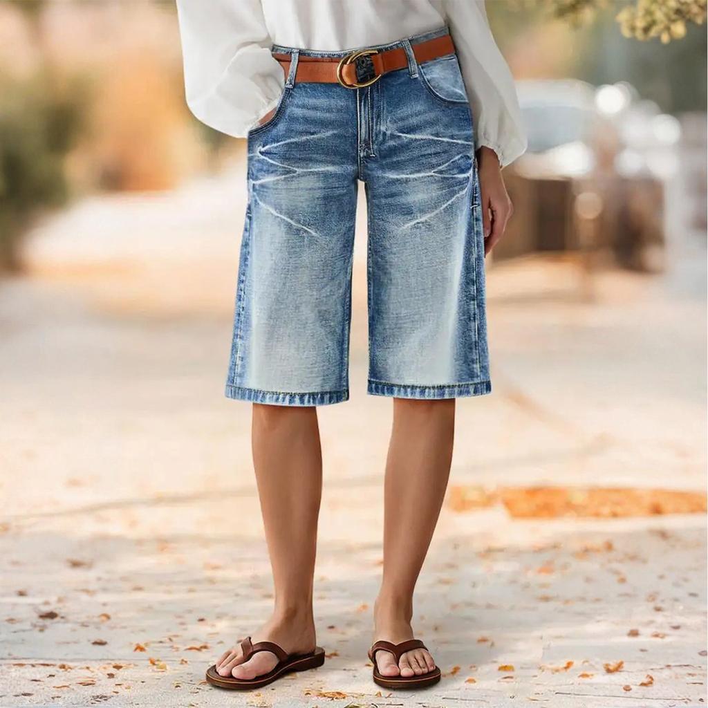 Women's Denim Classic Versatile High Waist Fashionable Shorts