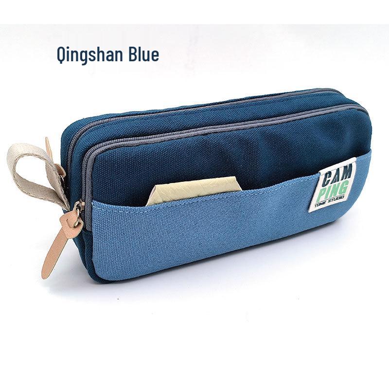 

Large Capacity Multifunctional Pencil Case for Students - Creative, Simple, Multi-layer Stationery Bag синий
