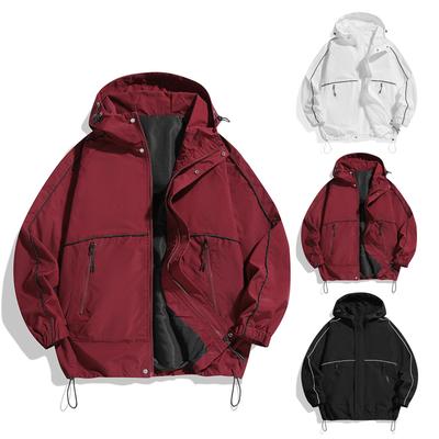 Wasserdichte Kapuzenjacke Outdoor Wandern Schön Lässig Kapuzen-Overall Herrenjacke
