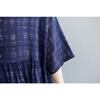 New  Vintage Plaid Summer Dress Women Plus Size Casual Oversize Loose Basic Dress