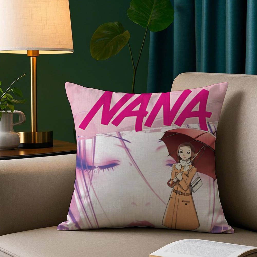 Anime N-Nana Pillow Case Plush Fabric Soft Pillowcase Double Sided Print Sofa Cushion Cover Throw