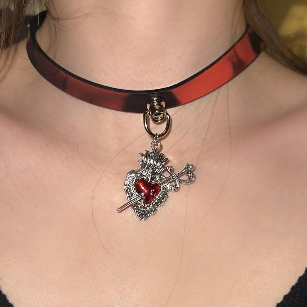 Chique Pittige Meisje Leren Bel Choker Ketting – Uniek Minderheidsontwerp