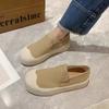 Thick Soled Canvas Biscuit Shoes Loafer Shoes for Women's Design Sense Board Shoes Color Matching Slip On Flats Casual Loafers