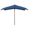 VidaXL Parasol de jardin avec mât en bois bleu azuré 300x300x273 cm 363198